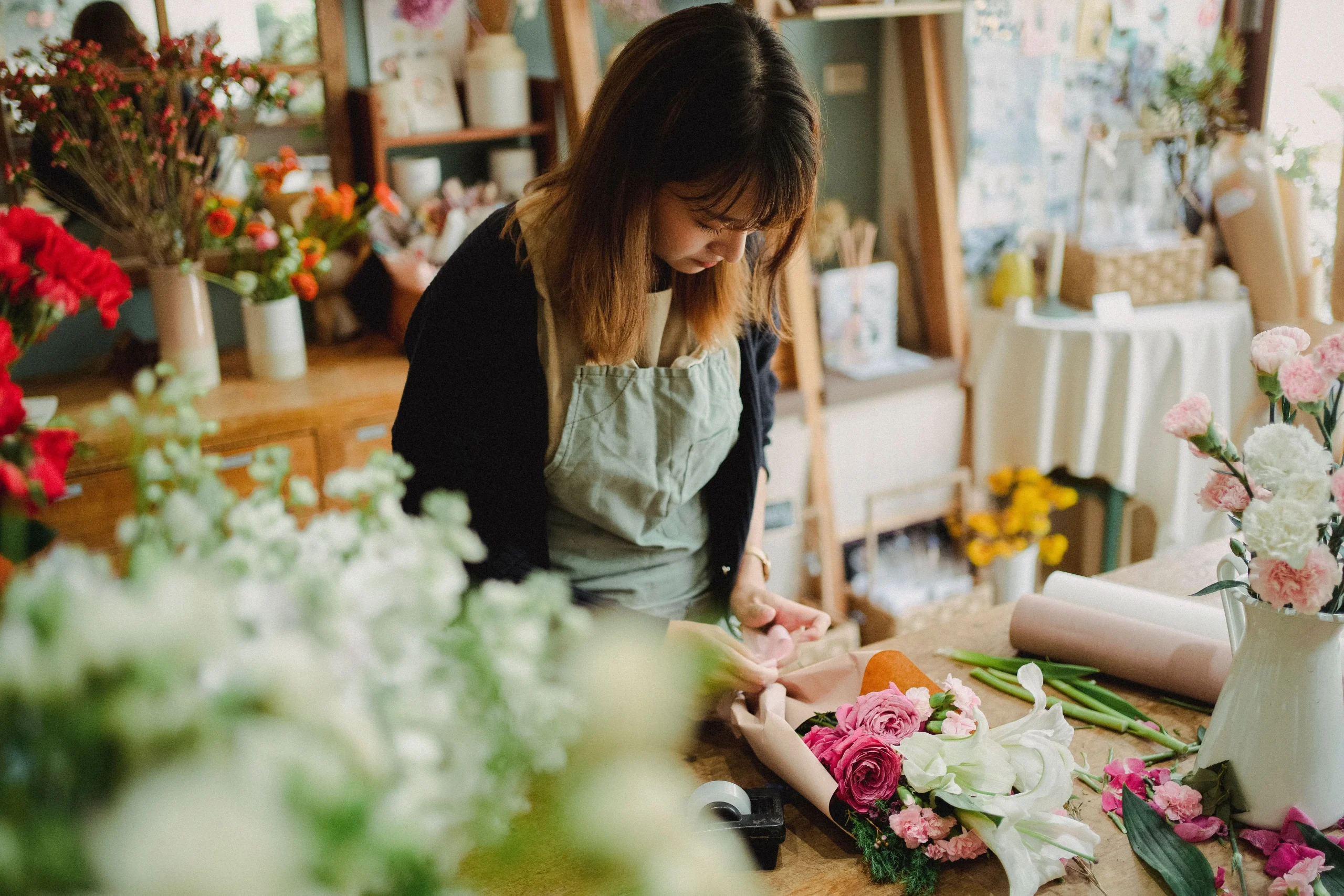 Elegant fresh flower arrangement