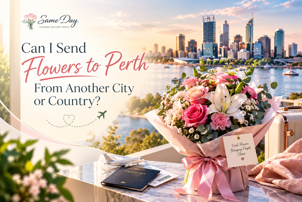 Send flowers to Perth from another city or country with same-day flower delivery.